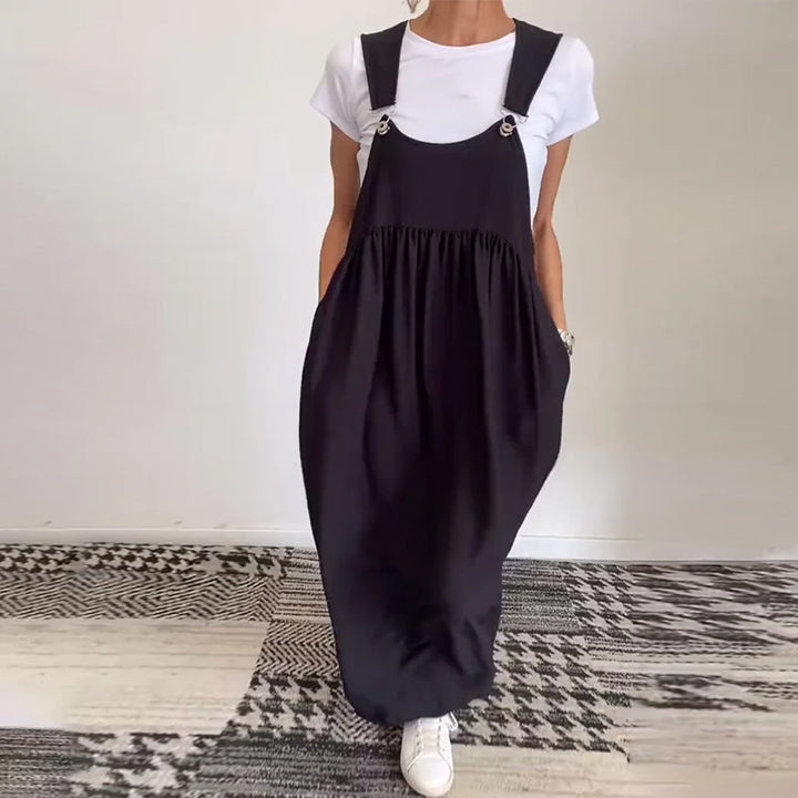 Casual Solid Colour Dress with Straps