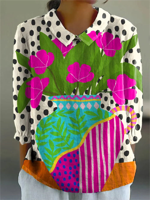 Amira | Vintage Colorful Blouse