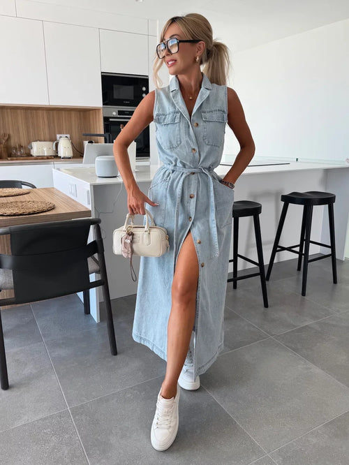 Louisa | Maxi Denim Dress