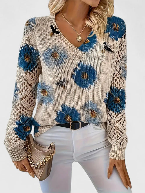 Aurélie | Elegant cardigan with floral pattern