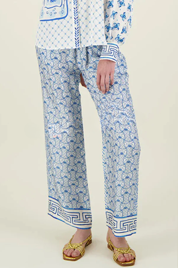 Dragon Print Short Sleeve Shirt & Pants Set