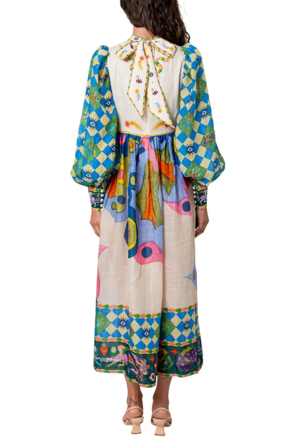 Dear to My Heart Lantern Sleeve Midi Dress