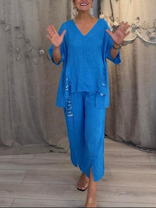 BIANCA | Elegant Two-Piece Summer Set for Sunny Days