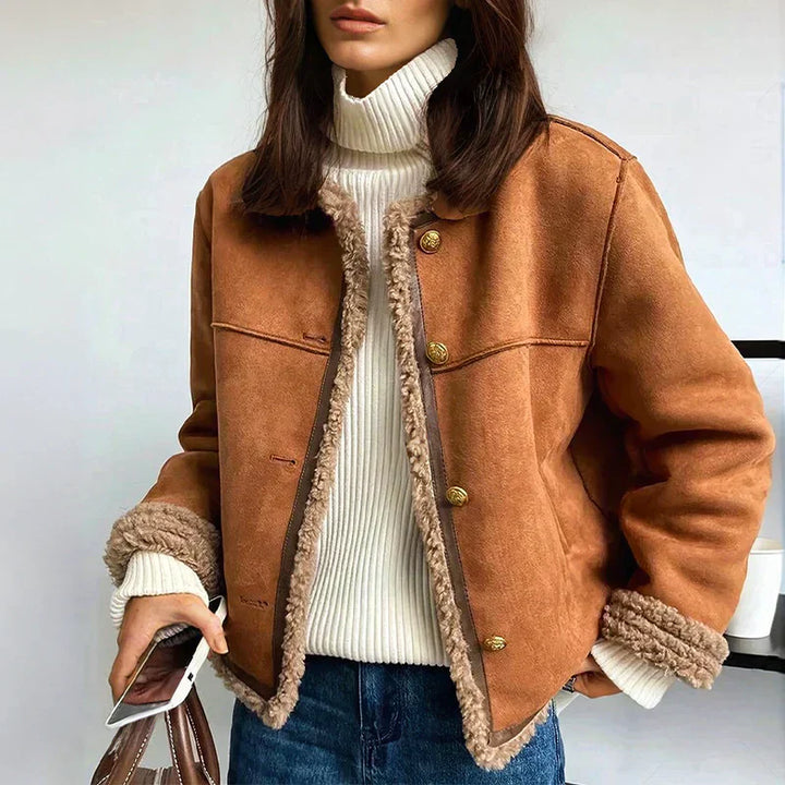 London™ Luxe – Shearling Buttoned Coat
