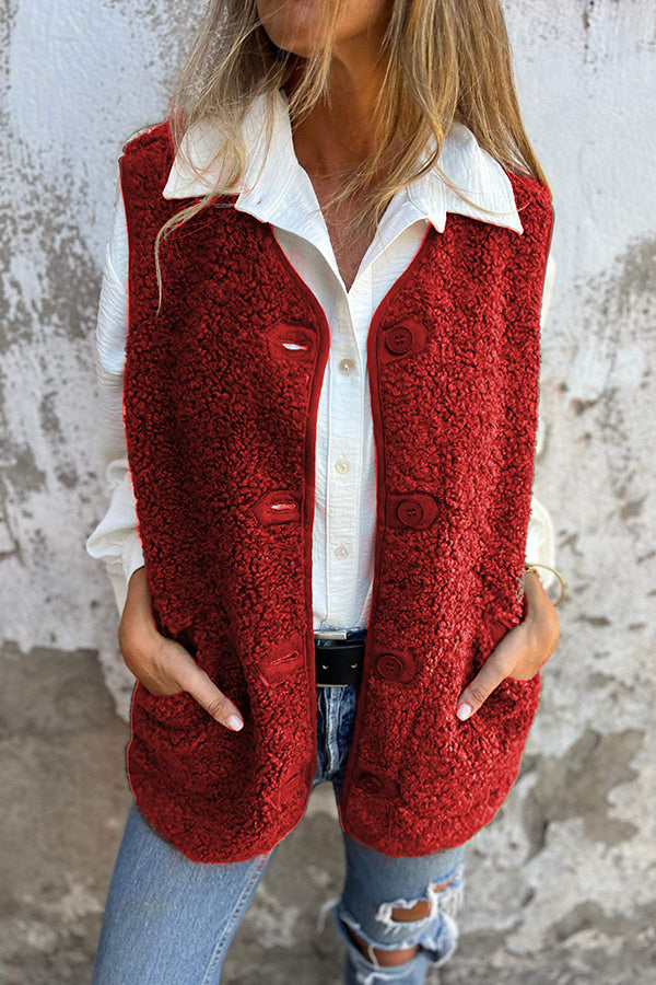 Clarissa – Women’s Solid Colour Sleeveless Fleece Vest