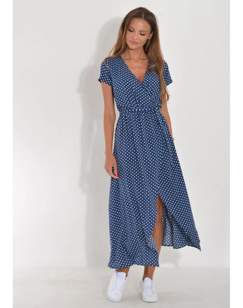 EVA | Elegant Dress with V-Neck and Tummy Coverage