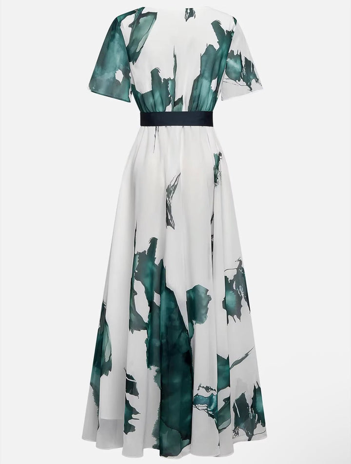 Lusso Vita™ | Watercolour Effect Maxi Dress