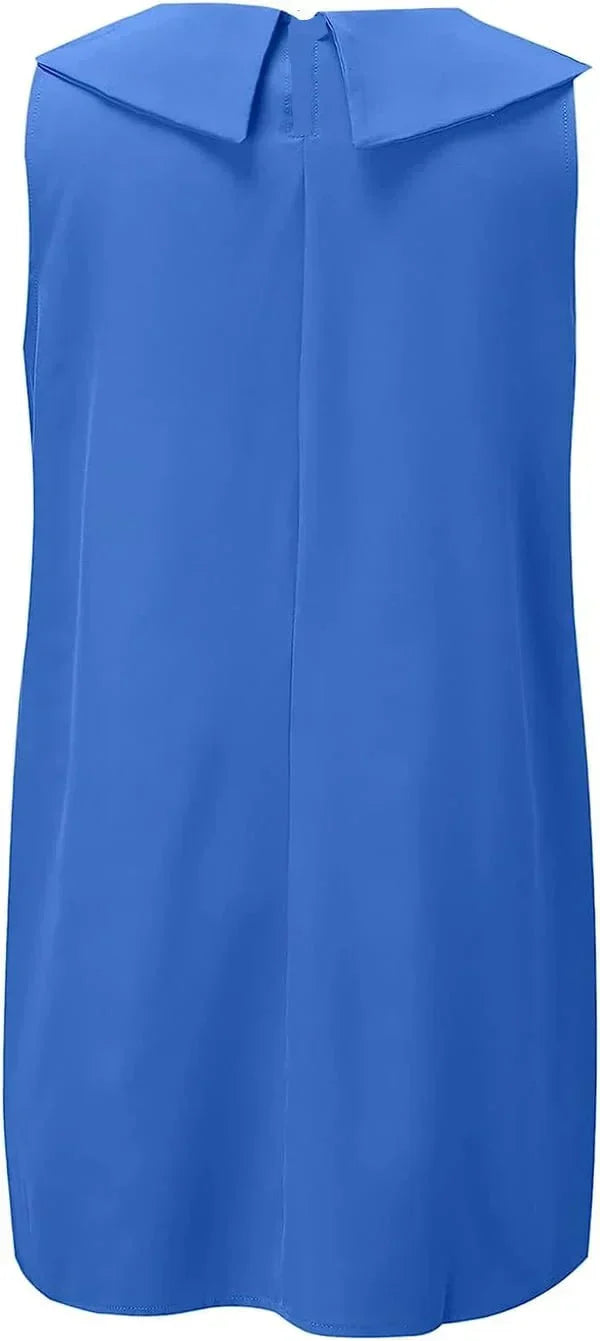Liliana™ Linen frilled collar dress