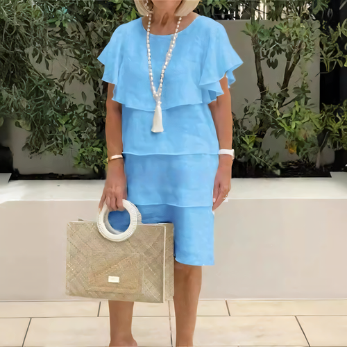 Elegant Breeze™ Layered Chiffon Midi Dress