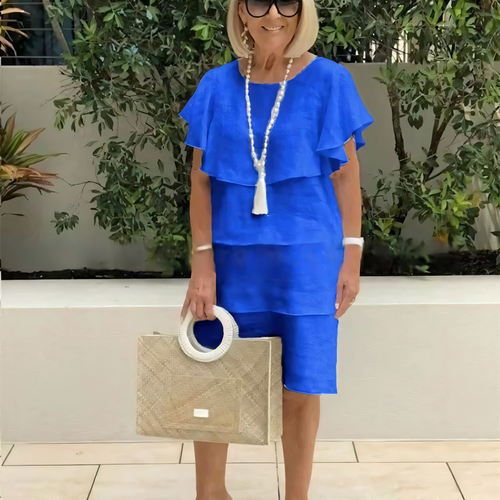 Elegant Breeze™ Layered Chiffon Midi Dress