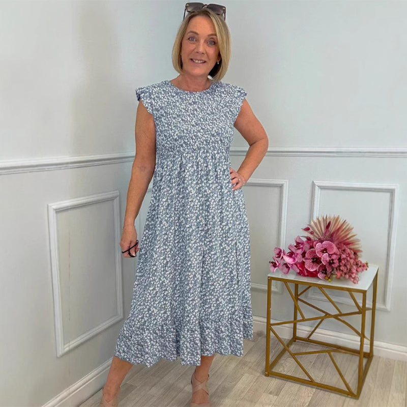 Dixi – Feminine floral high-waisted summer dress