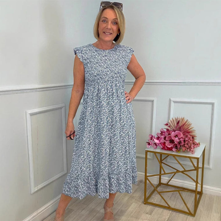 Dixi – Feminine floral high-waisted summer dress