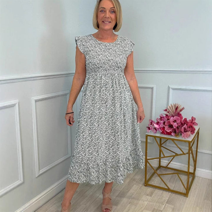 Dixi – Feminine floral high-waisted summer dress