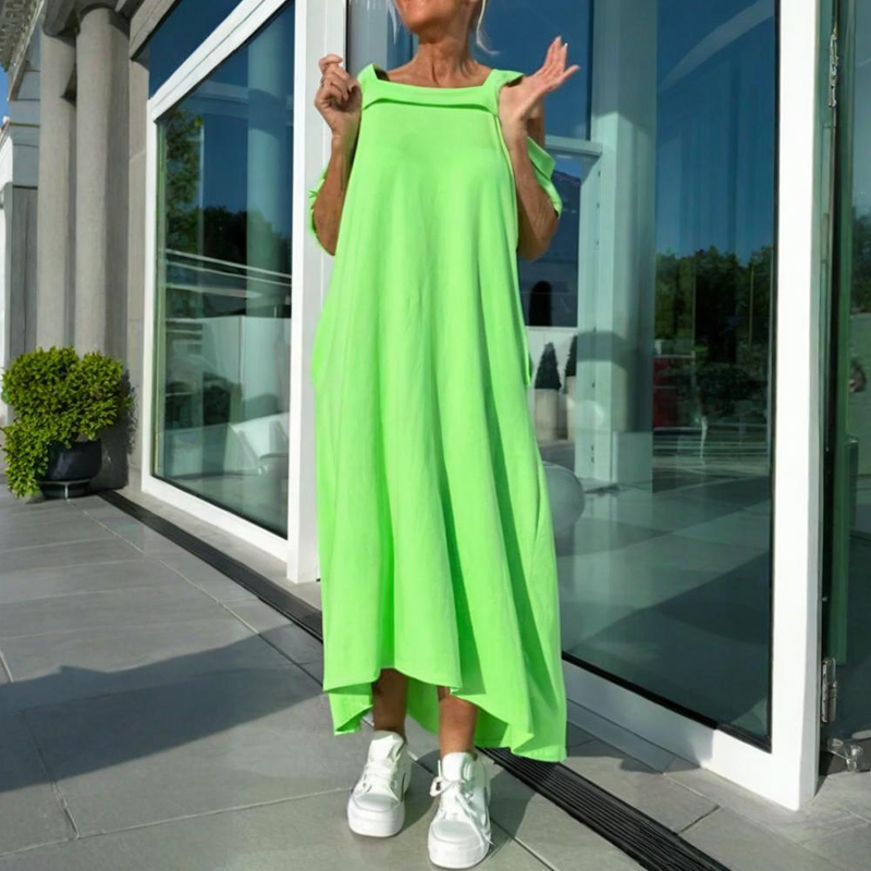 Diana – Stylish flowy cold shoulder maxi dress