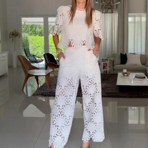 Lucille – Elegant, modern lace two-piece set