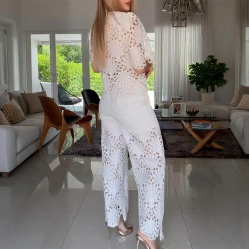 Lucille – Elegant, modern lace two-piece set