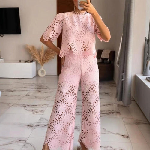 Lucille – Elegant, modern lace two-piece set