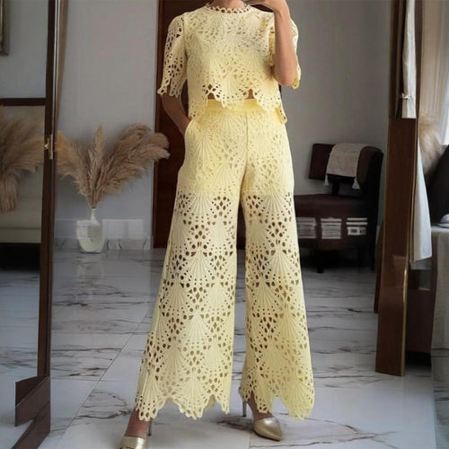 Lucille – Elegant, modern lace two-piece set