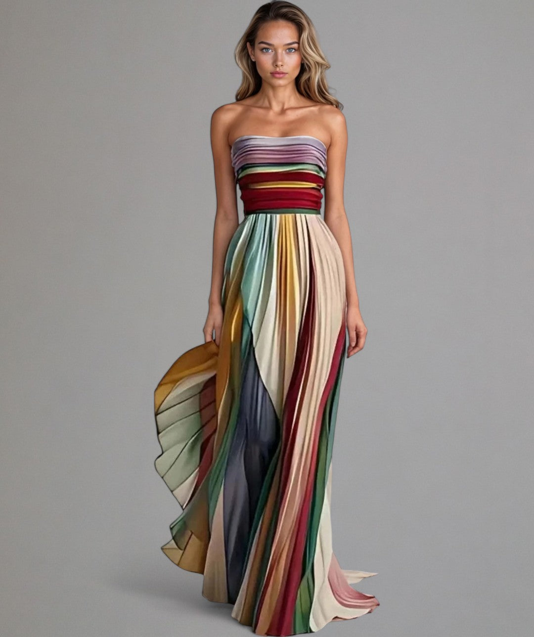 FLORA - COLOURFUL SLEEVELESS DRESS